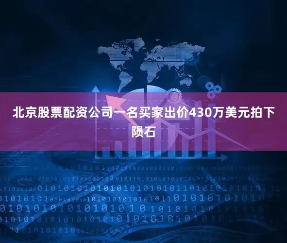 北京股票配资公司一名买家出价430万美元拍下陨石